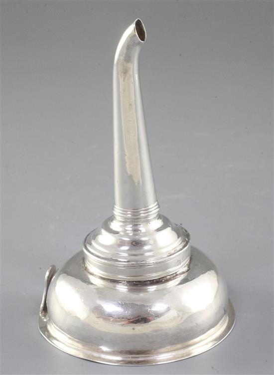 A George III silver wine funnel, by Hester Bateman, Height 124mm Weight 1.9oz/62grms